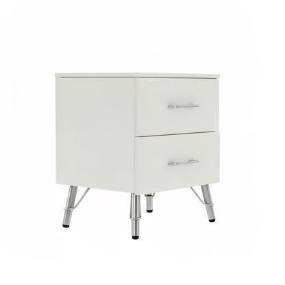 Maldon White 2 Drawer Bedside Chest Table