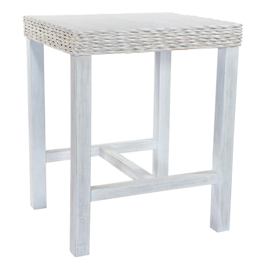 Maya Rattan Bar Table - Whitewash