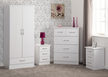Nevada 2 Door 1 Drawer Wardrobe Bedroom Set – Multiple Finishes