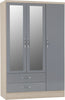 GREY GLOSS/LIGHT OAK EFFECT VENEER / 3 Door