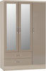 Oyster Gloss/Light Oak Effect Veneer / 3 Door