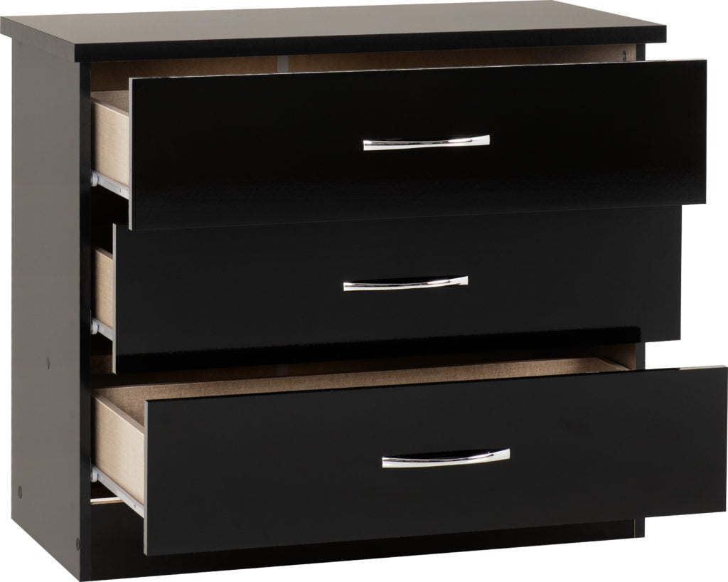 Nevada 3 Drawer Chest – Multiple Finishes