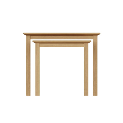 Taberno Oak Nest Of 2 Tables Natural Oak