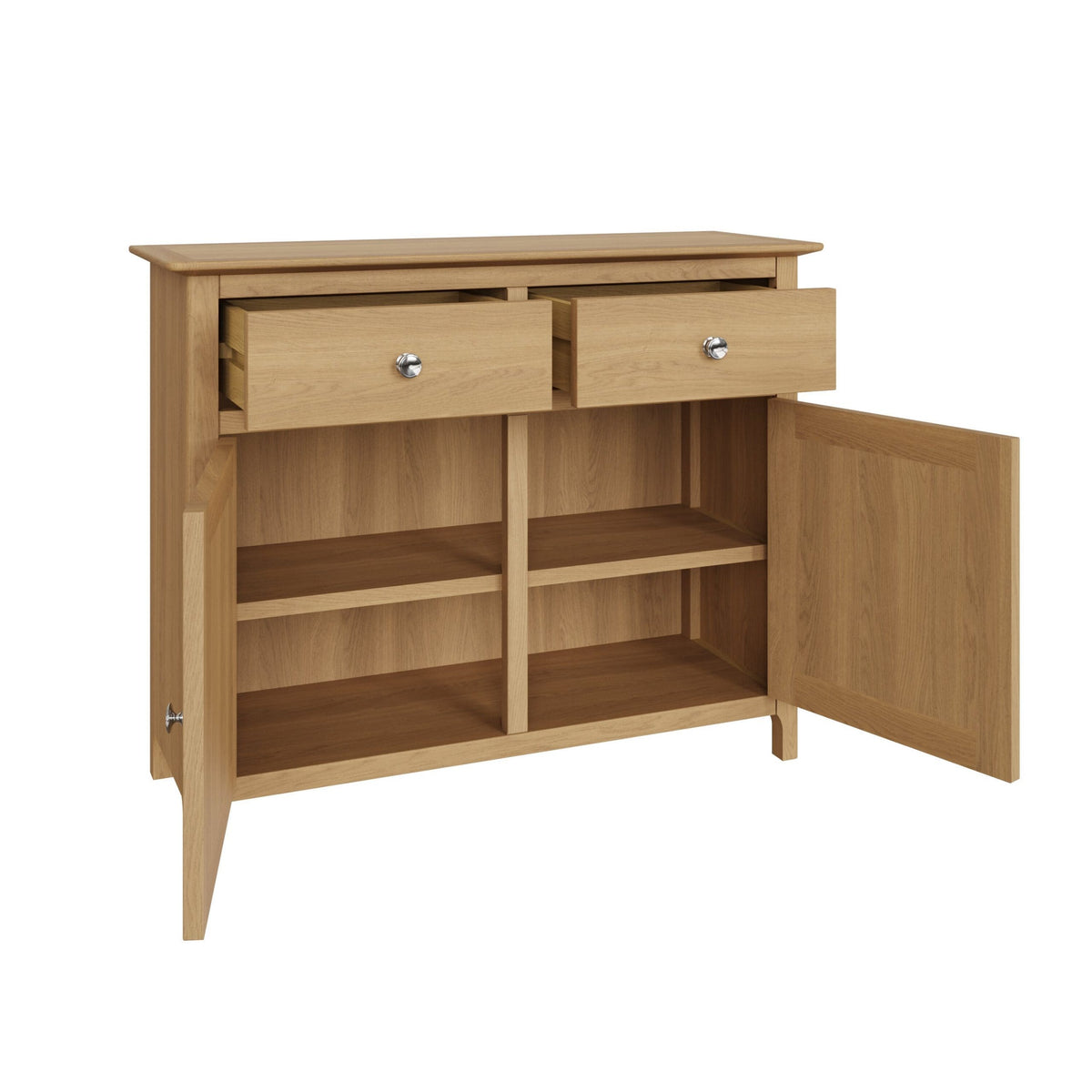 Taberno Oak 2 Door 2 Drawer Sideboard Natural Oak