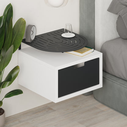 Modern Oslo Nightstand Bedside Table with Drawer White