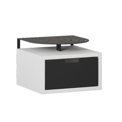 Modern Oslo Nightstand Bedside Table with Drawer White