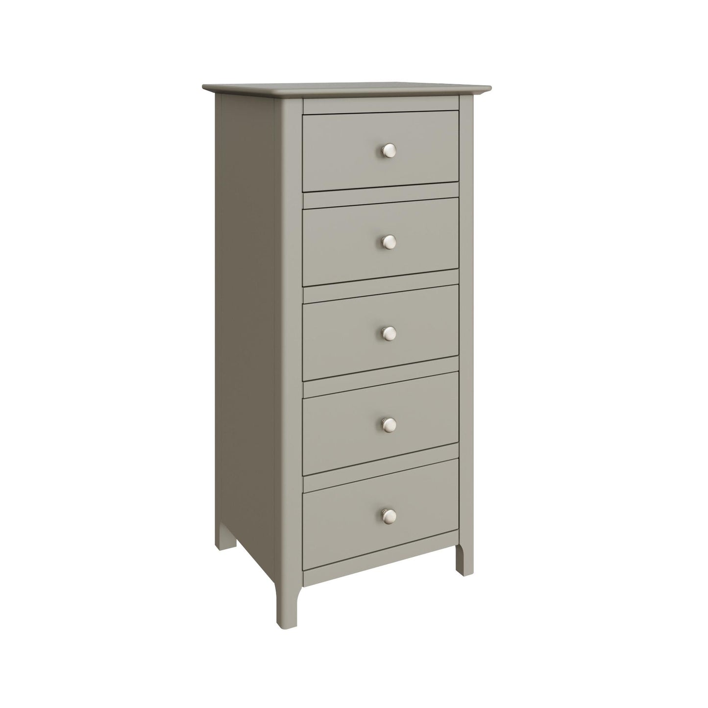 Palma 5 Drawer Chest of Drawers Pale Grey