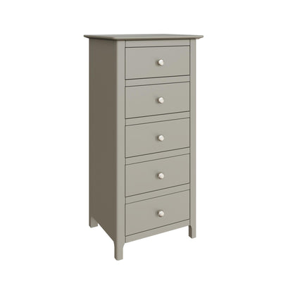 Palma 5 Drawer Chest of Drawers Pale Grey