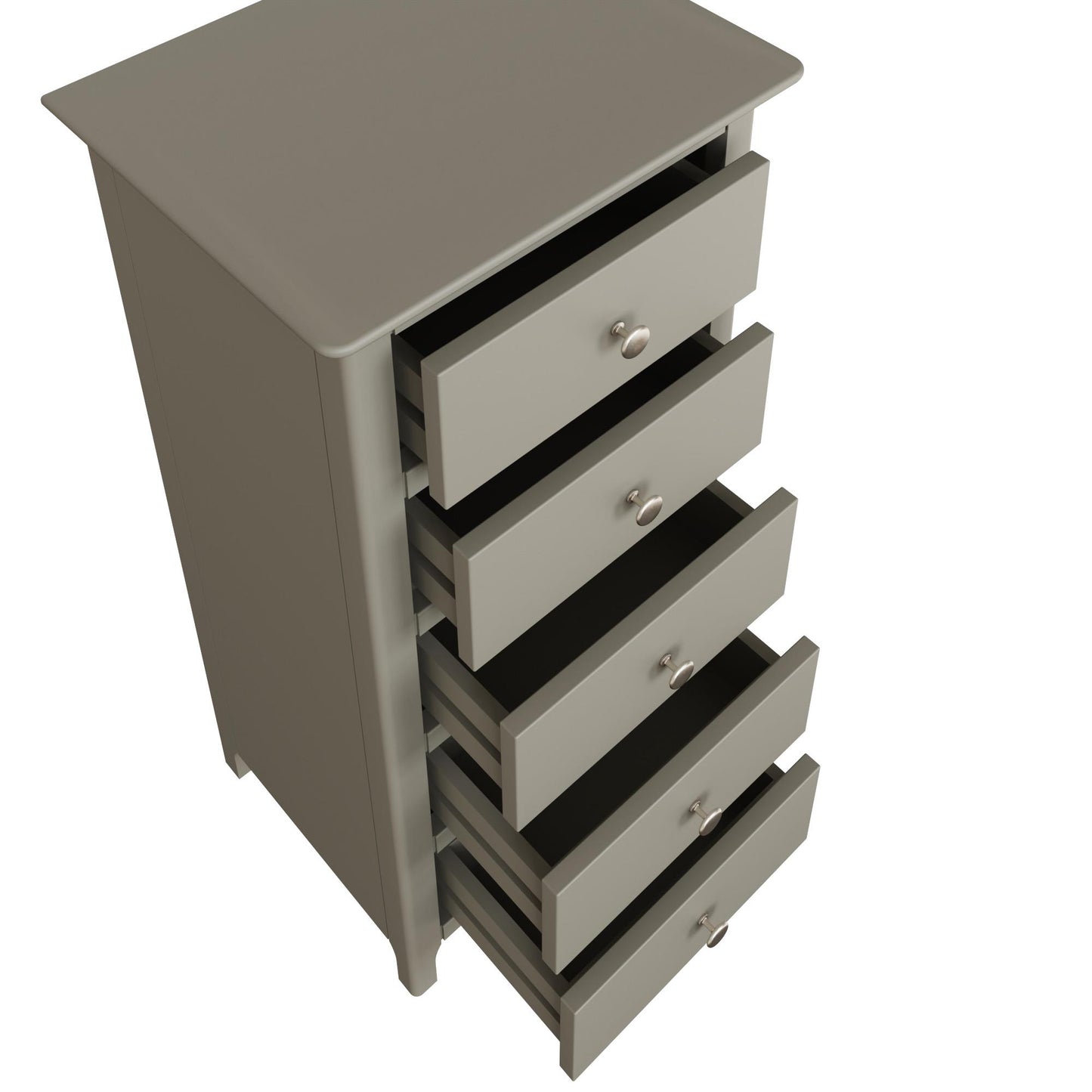 Palma 5 Drawer Chest of Drawers Pale Grey