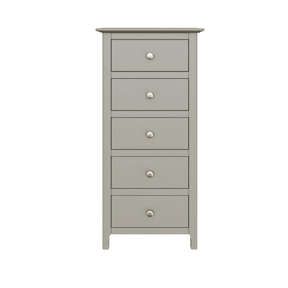Palma 5 Drawer Chest of Drawers Pale Grey