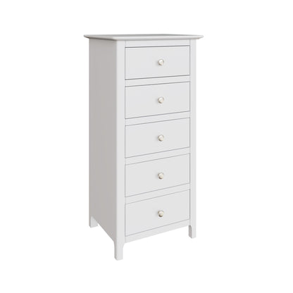 Palma 5 Drawer Chest of Drawers Pure White