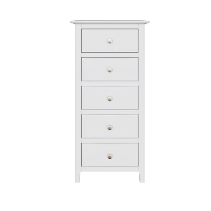 Palma 5 Drawer Chest of Drawers Pure White