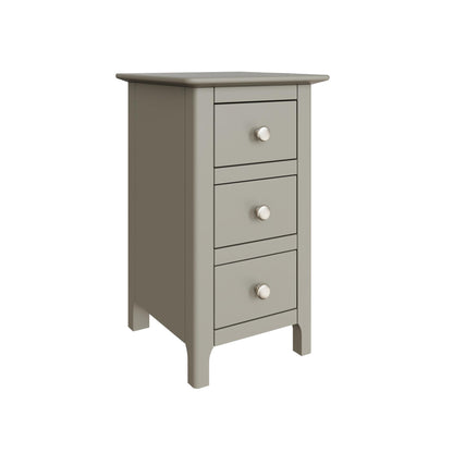 Palma 3 Drawer Bedside Cabinet Pale Grey