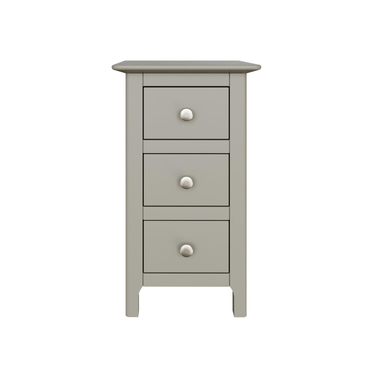 Palma 3 Drawer Bedside Cabinet Pale Grey