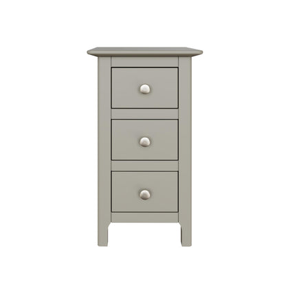 Palma 3 Drawer Bedside Cabinet Pale Grey