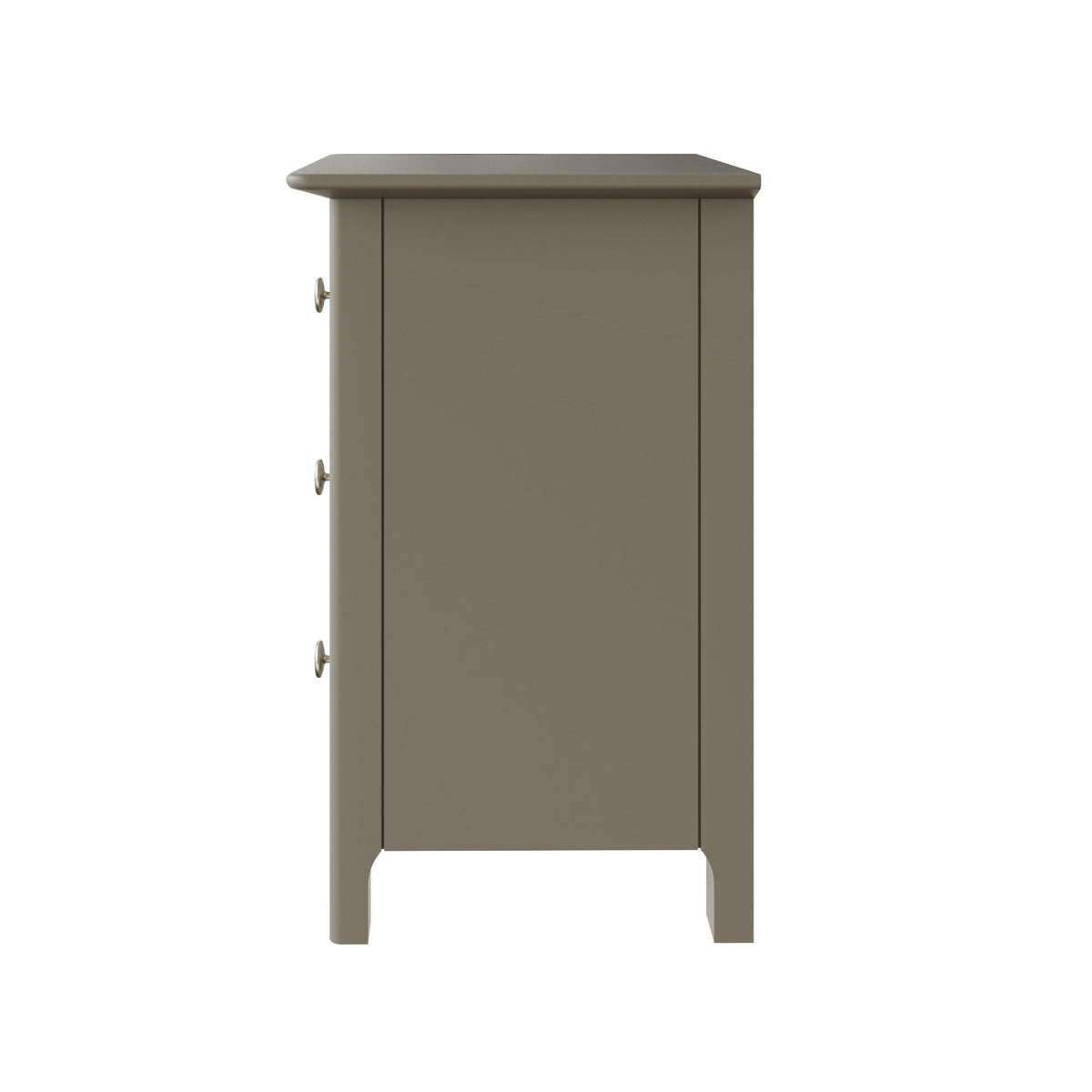 Palma 3 Drawer Bedside Cabinet Pale Grey