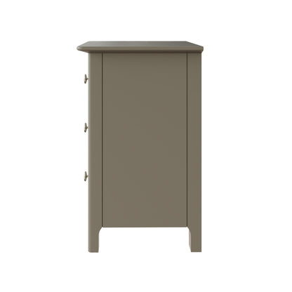 Palma 3 Drawer Bedside Cabinet Pale Grey