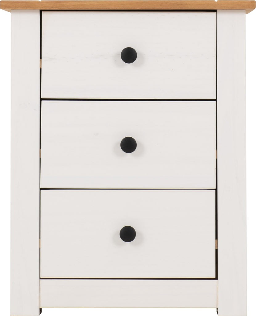 Panama 3 Drawer Bedside Chest
