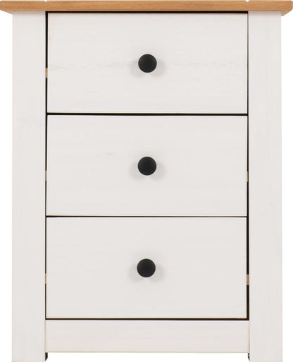 Panama 3 Drawer Bedside Chest