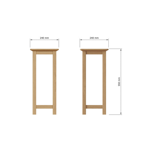 Taberno Oak End Side Table Natural Oak