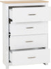 White/OAK EFFECT / 4 Drawer