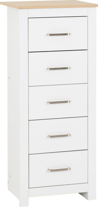 Portland 5 Drawer Narrow Chest