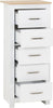 WHITE/OAK EFFECT / 5 Drawer