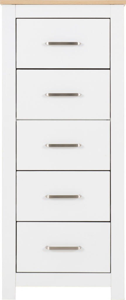 Portland 5 Drawer Narrow Chest