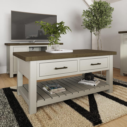 Purbeck Truffle 2 Drawer Coffee Table