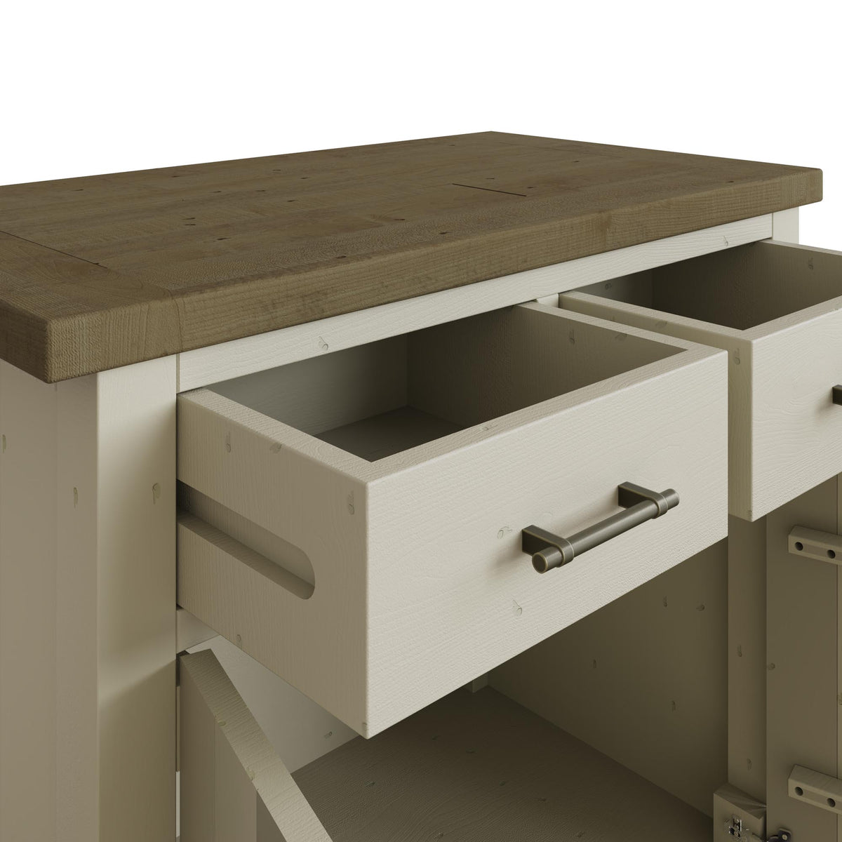 Purbeck Truffle 2 Door 2 Drawer Small Sideboard