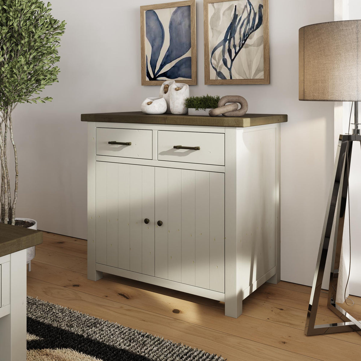 Purbeck Truffle 2 Door 2 Drawer Small Sideboard