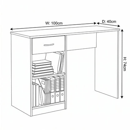 Promo Study Desk Dressing Table - Matt White