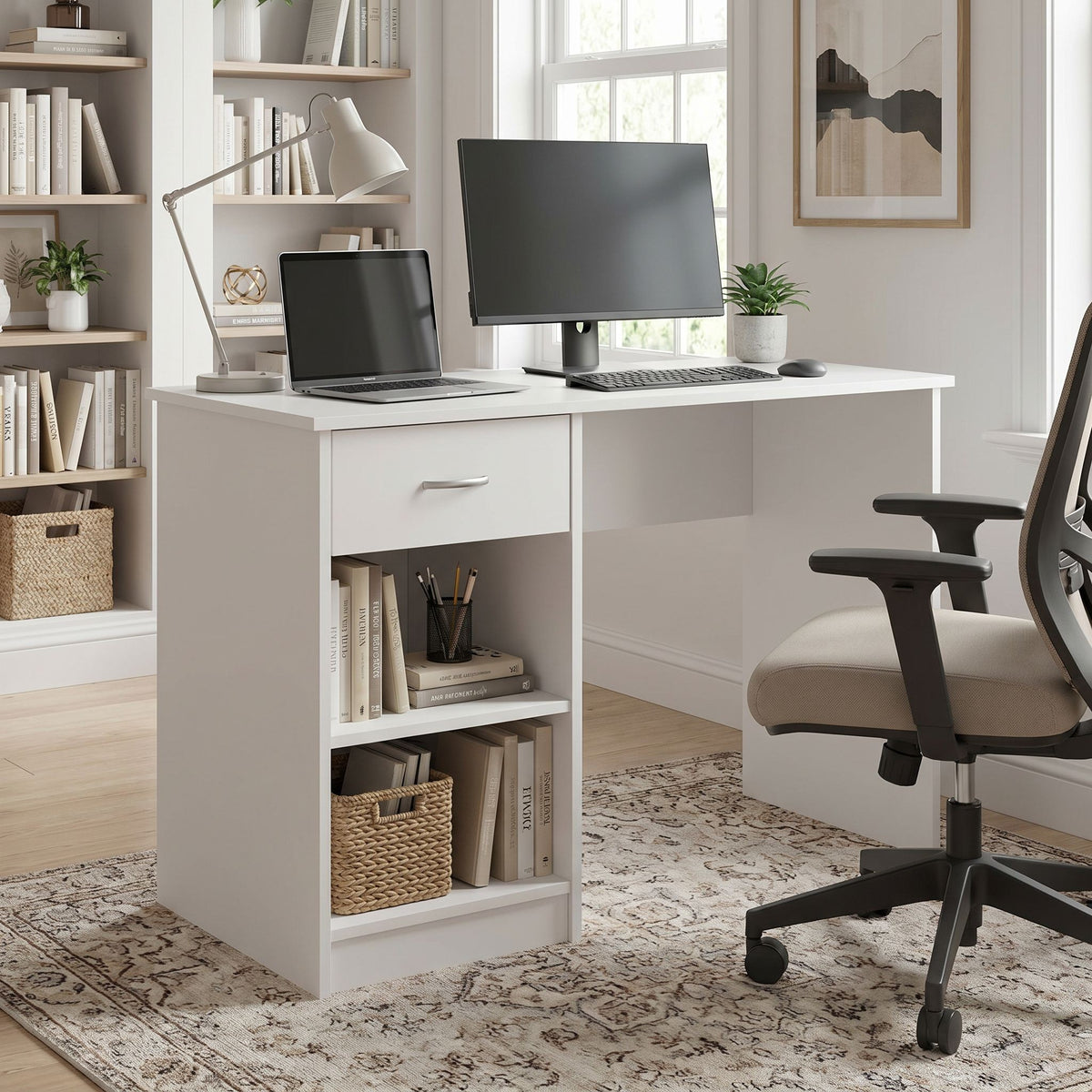 Promo Study Desk Dressing Table - Matt White