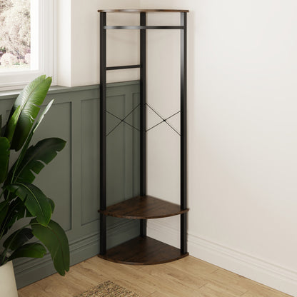 Industrial Design Corner Hallway Storage Hanging Rack