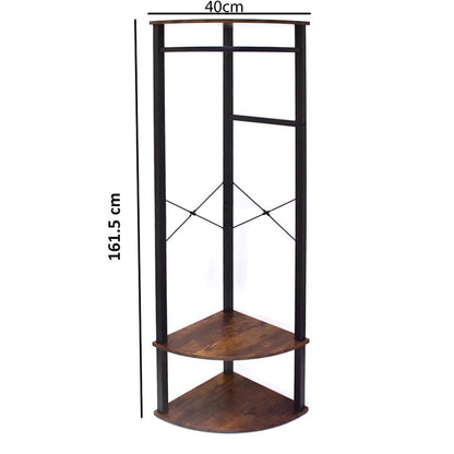 Industrial Design Corner Hallway Storage Hanging Rack