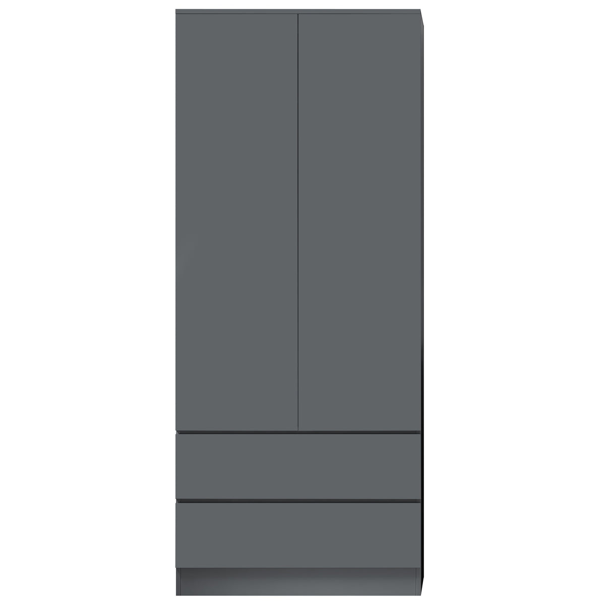 Stora 2 Door 2 Drawer Combination Wardrobe - Matt Dark Grey