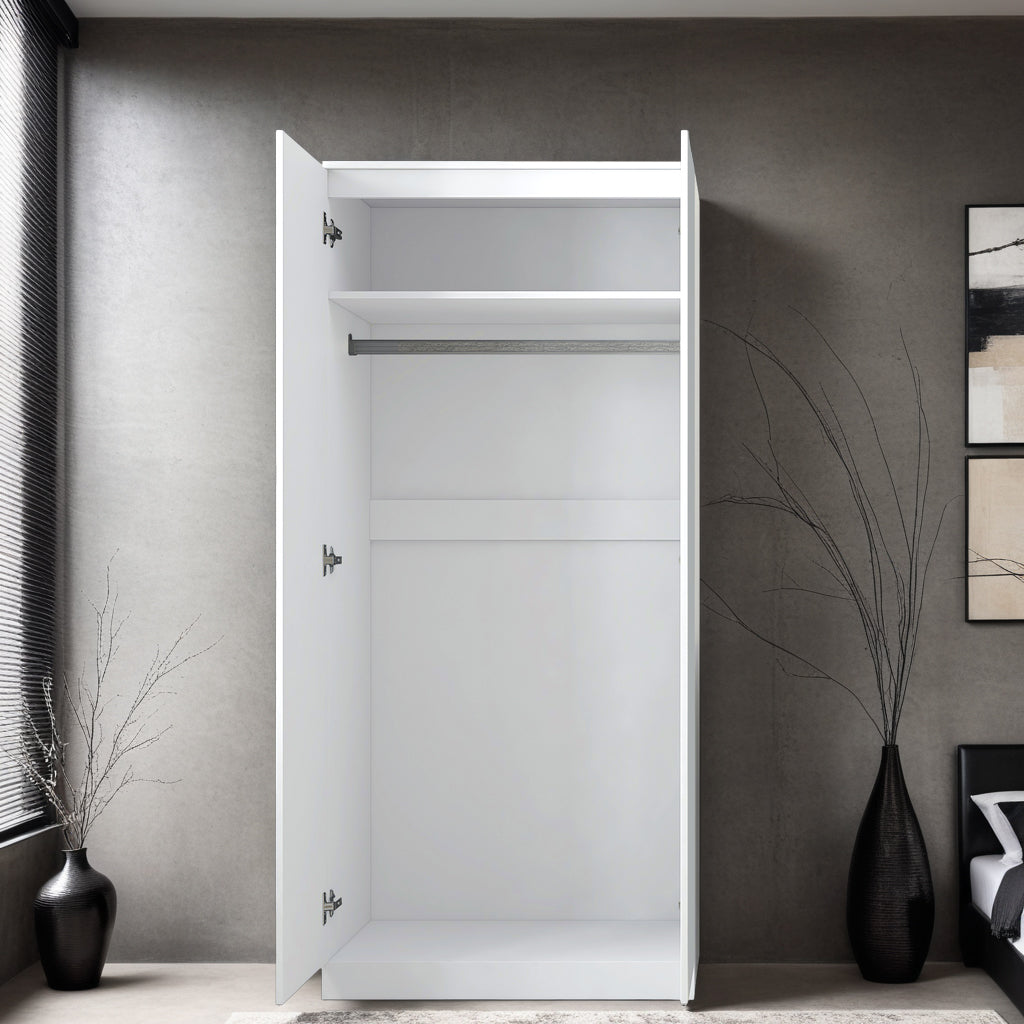 Stora 2 Door Wardrobe - Matt White