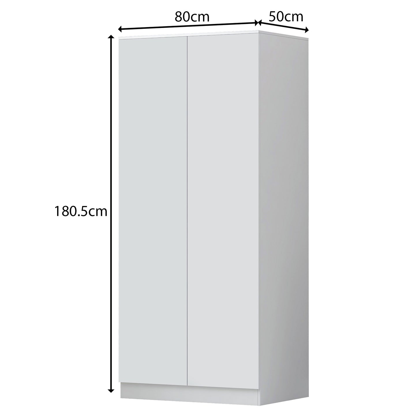 Stora 2 Door Wardrobe - Matt White