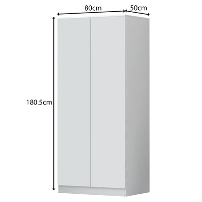 Stora 2 Door Wardrobe - Matt White