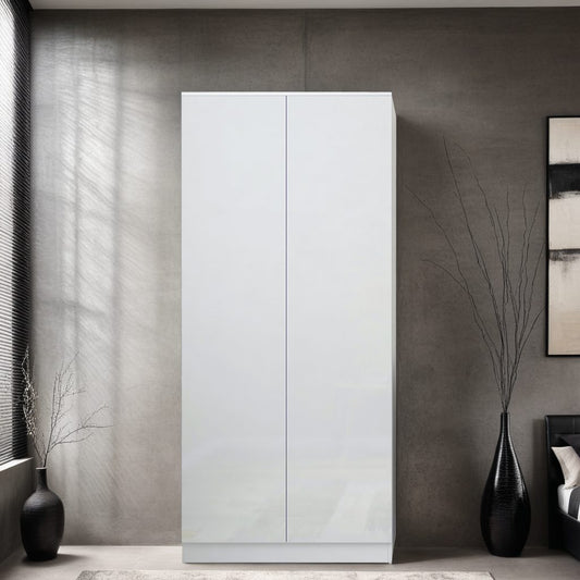 Stora 2 Door Wardrobe - White Gloss Front
