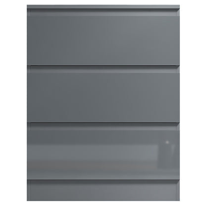 Stora 3 Drawer Chest of Drawers - Grey Gloss Front