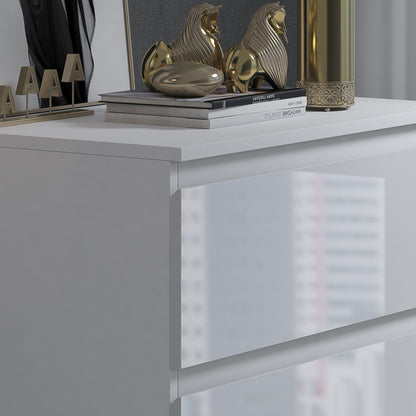 Stora 3 Drawer Chest of Drawers - White Gloss Front