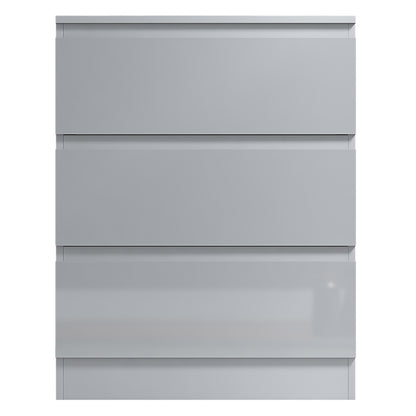 Stora 3 Drawer Chest of Drawers - White Gloss Front