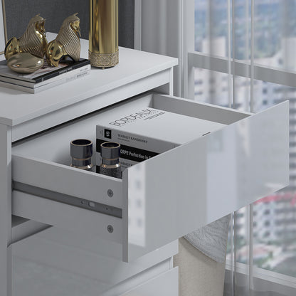 Stora 3 Drawer Chest of Drawers - White Gloss Front