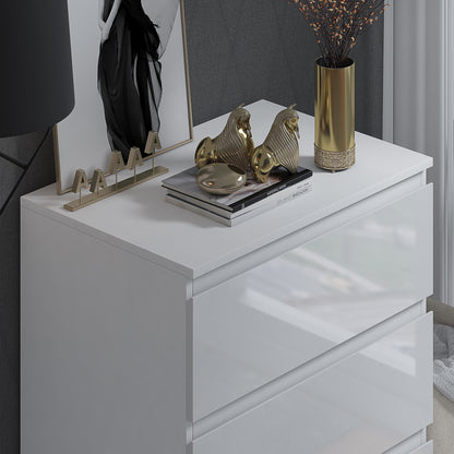Stora 3 Drawer Chest of Drawers - White Gloss Front