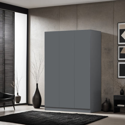 Stora 3 Door Wardrobe - Matt Dark Grey