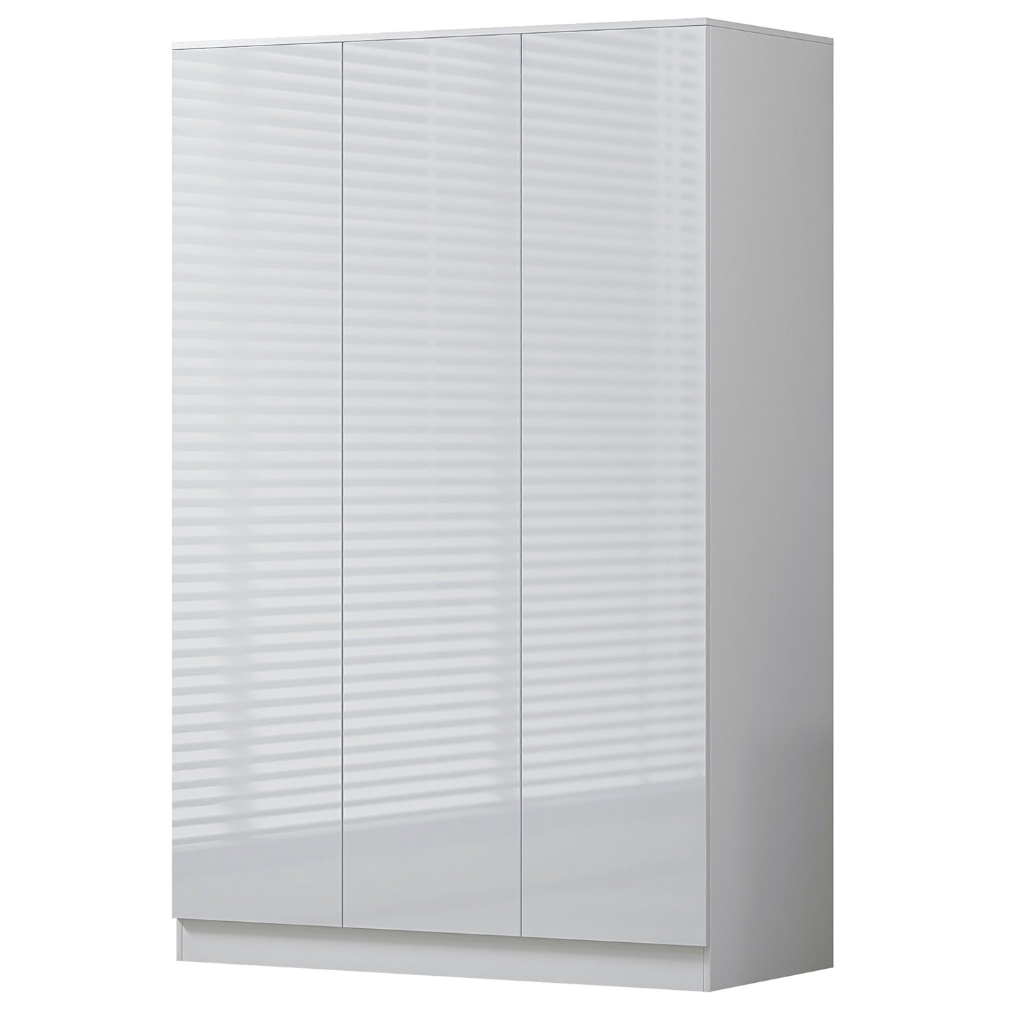 Stora 3 Door Wardrobe - White Gloss Front