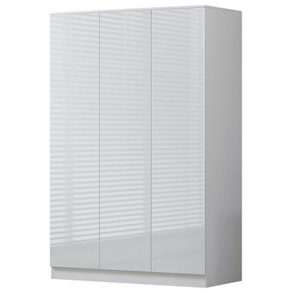 Stora 3 Door Wardrobe - White Gloss Front