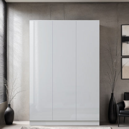 Stora 3 Door Wardrobe - White Gloss Front
