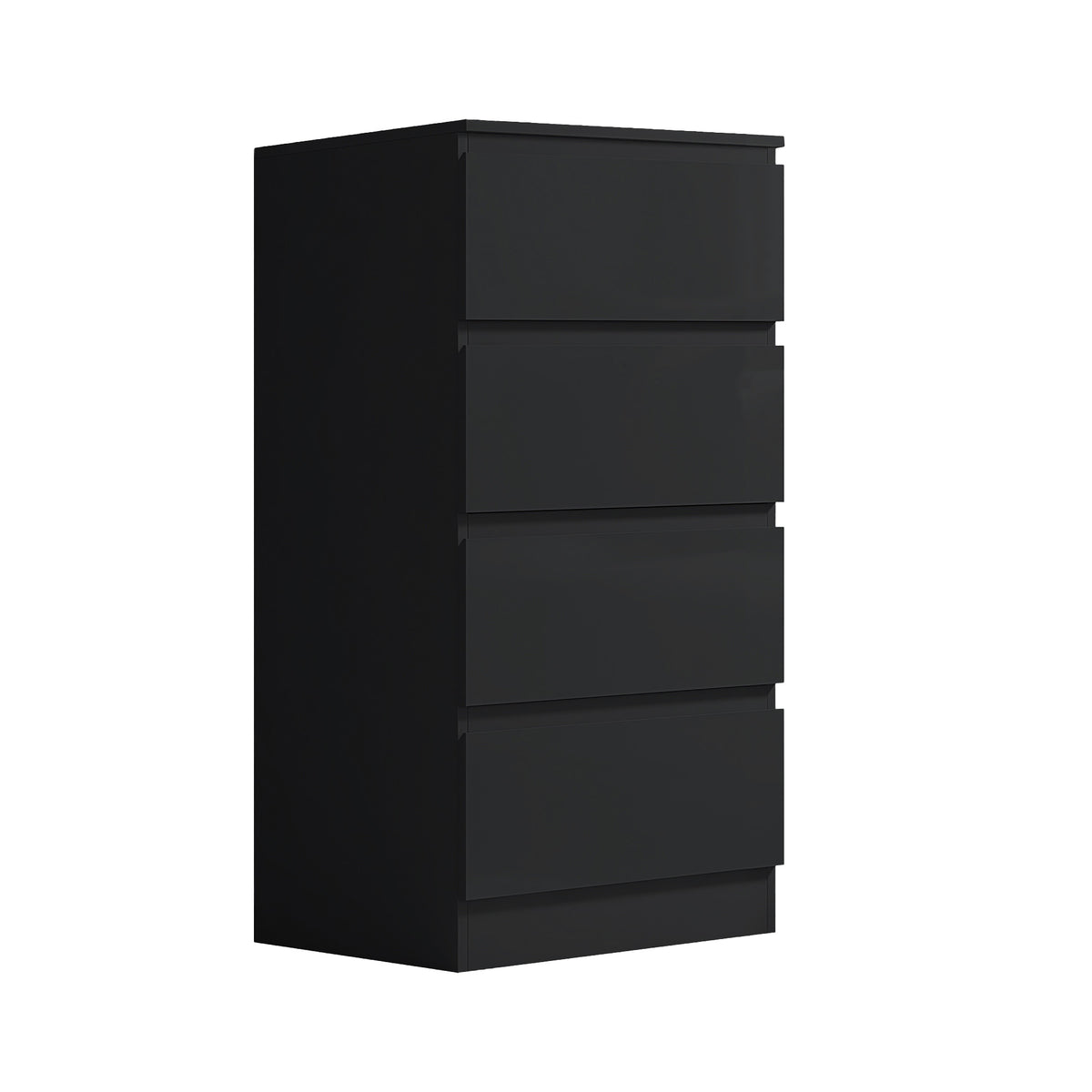 Stora 4 Drawer Chest of Drawers - Black Gloss Front